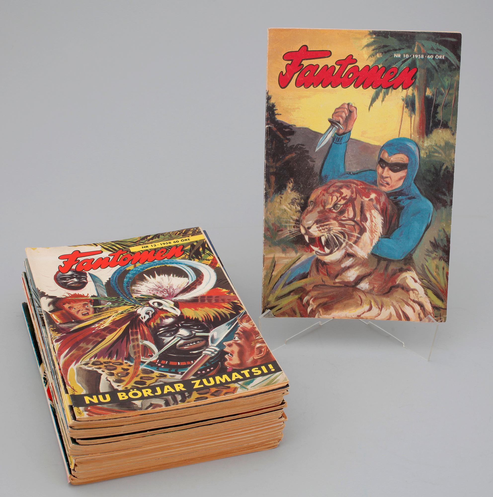 PARTI FANTOMEN, 28 st, serietidningar, 1958- 1959.