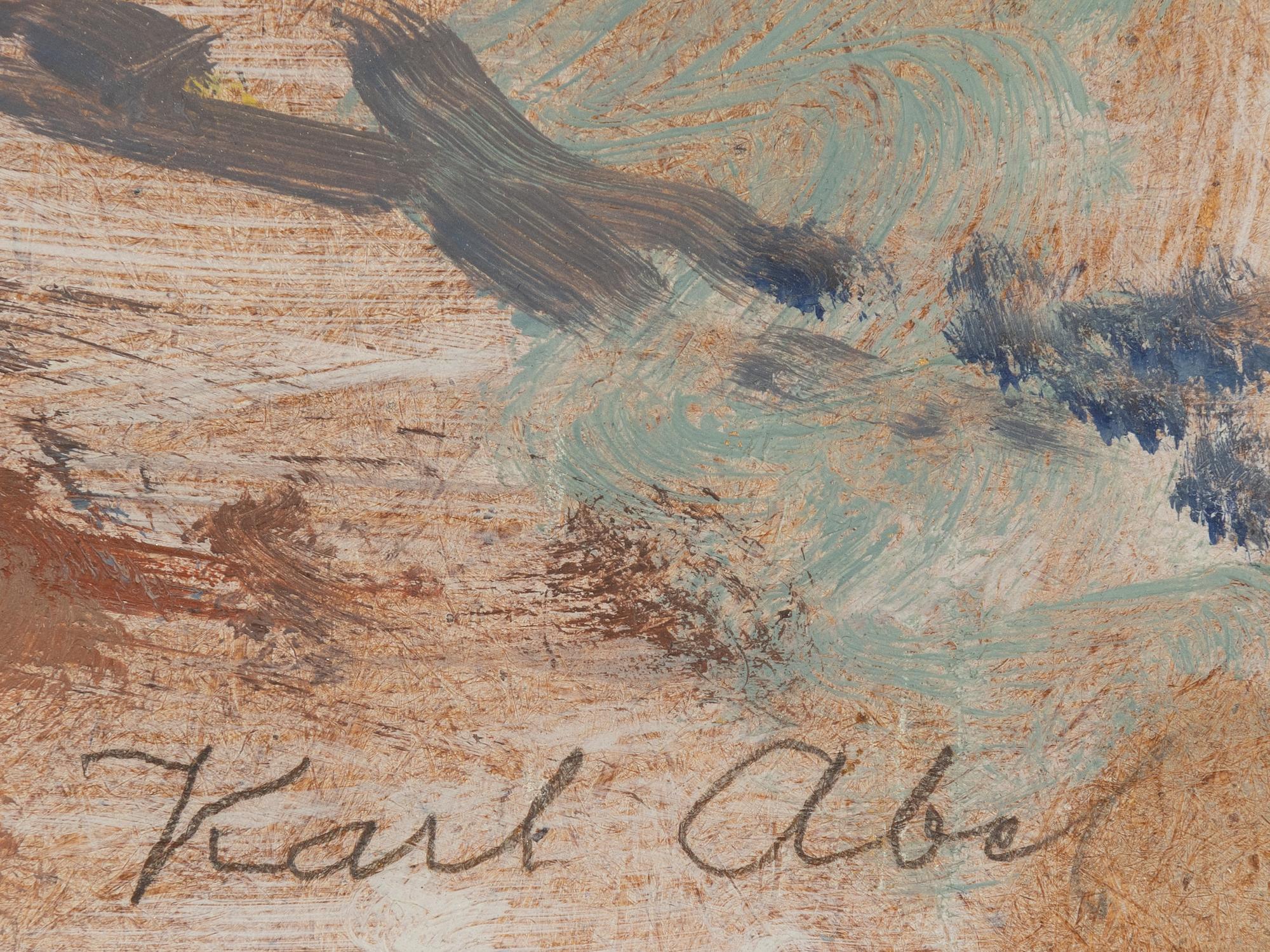 Karl Abel, oil on panel, signed.