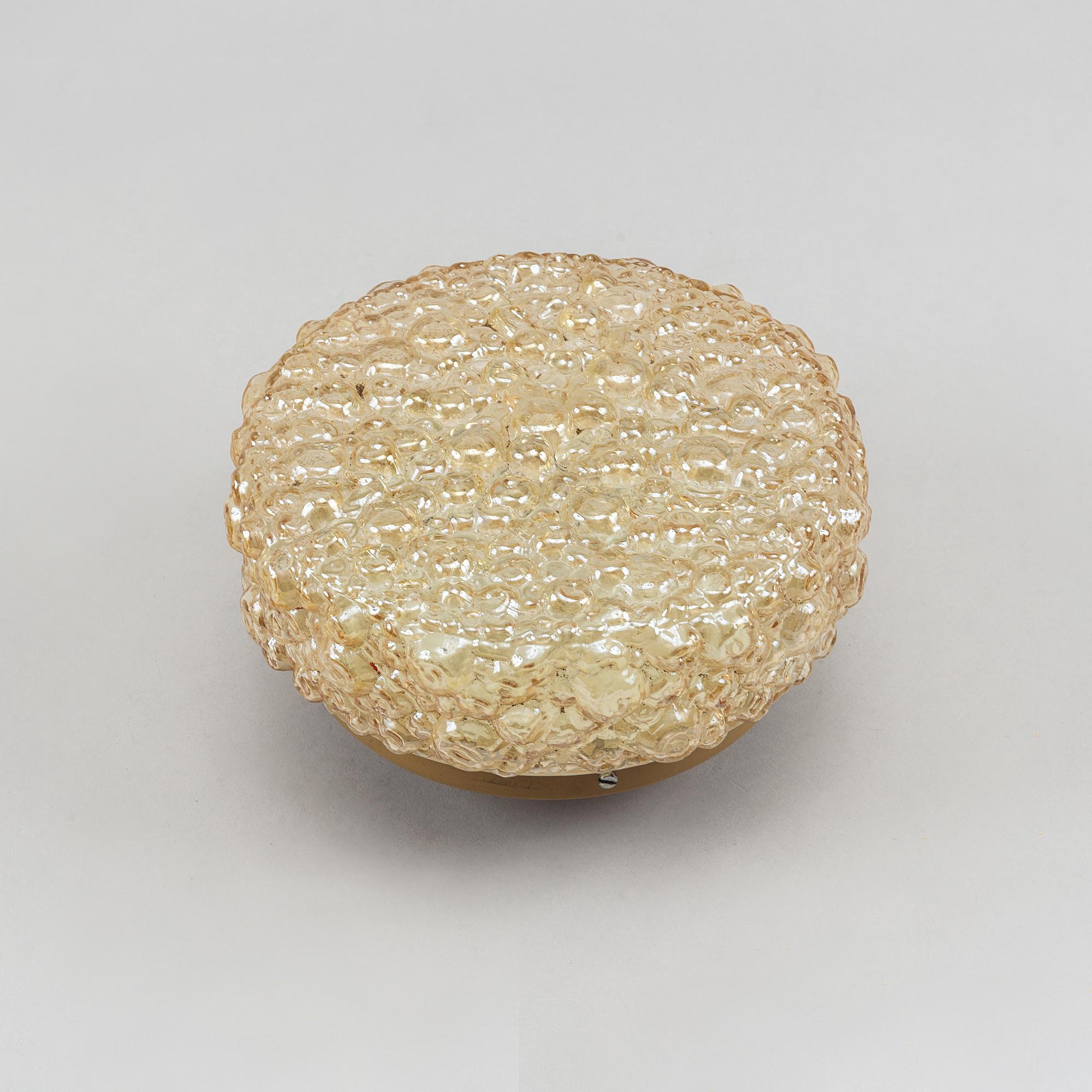 A glass ceiling light, Glashütte Limburg, Germany, second half of the 20th Century.