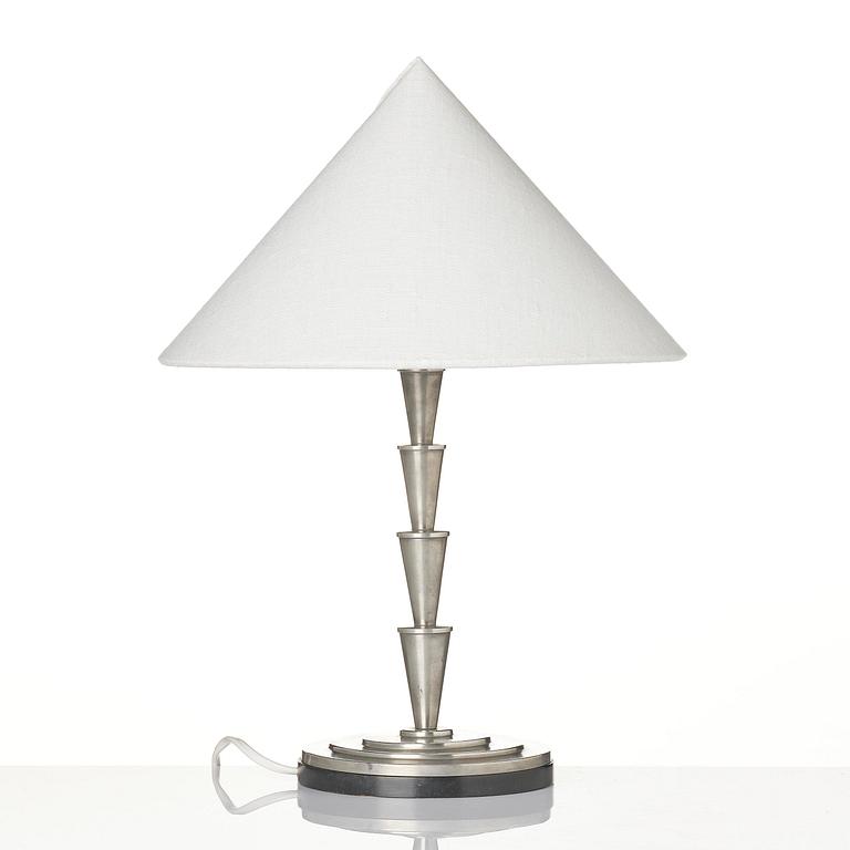 Sylvia Stave, attributed to, a rare table lamp model "5117", C.G. Hallberg, Stockholm, 1930s.