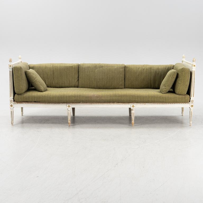 A Gustavian sofa, end of the 18th Century.