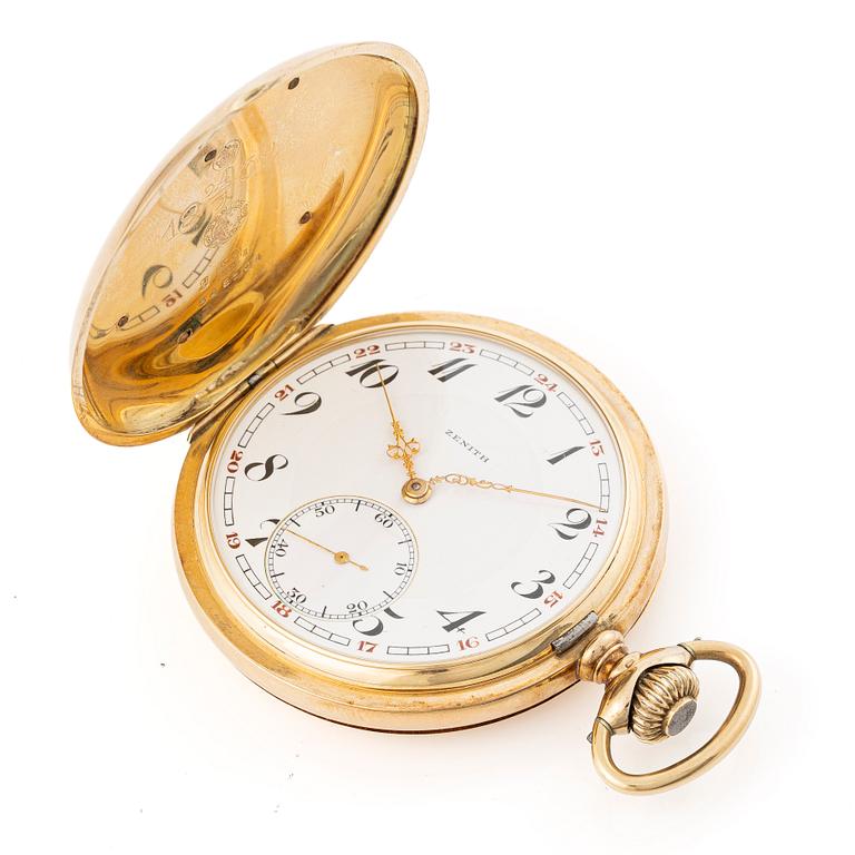 Zenith, hunter-case pocket watch, 52 mm.