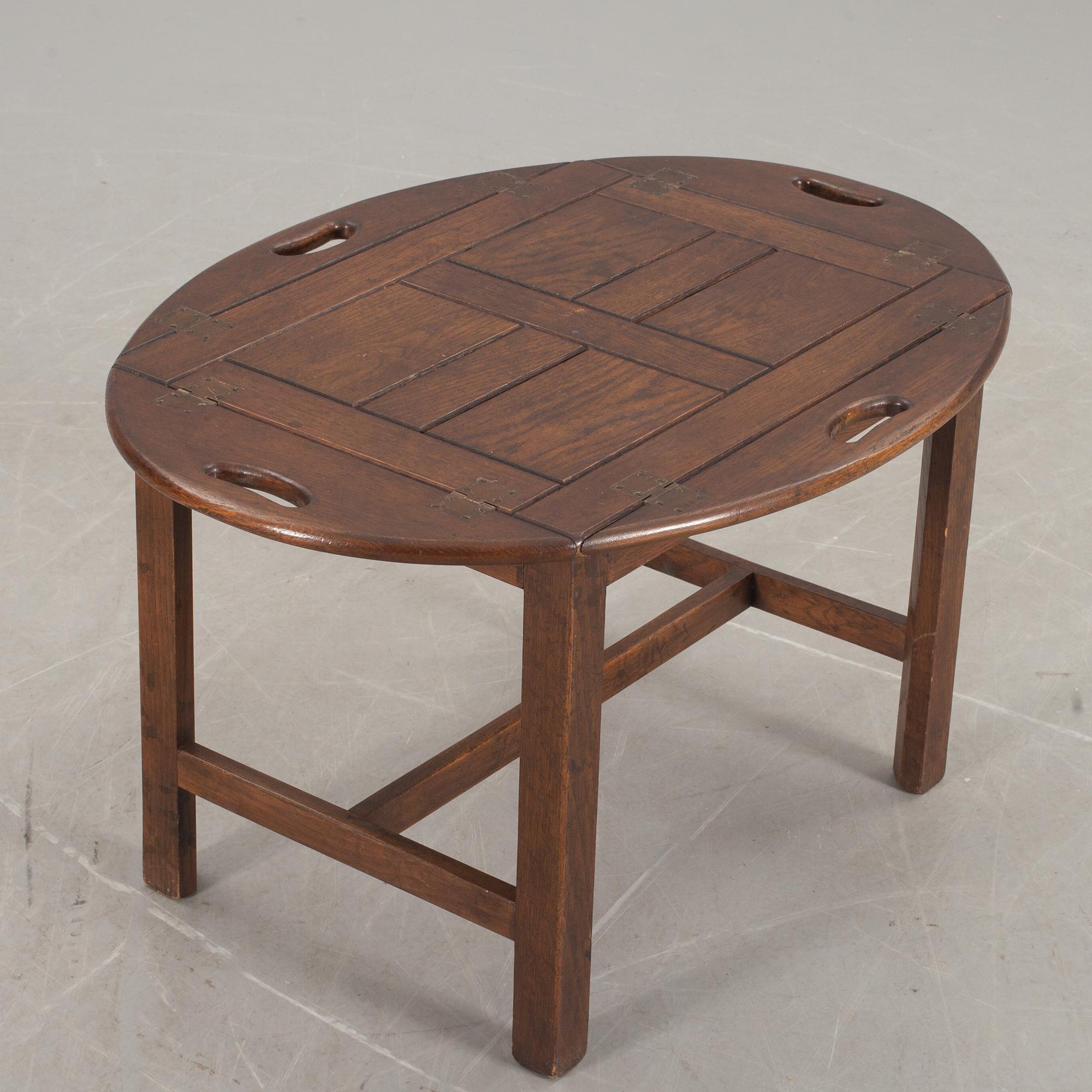 SOFFBORD, sk "Butler's Tray", ek, engelsk stil, 1900-talets andra hälft.