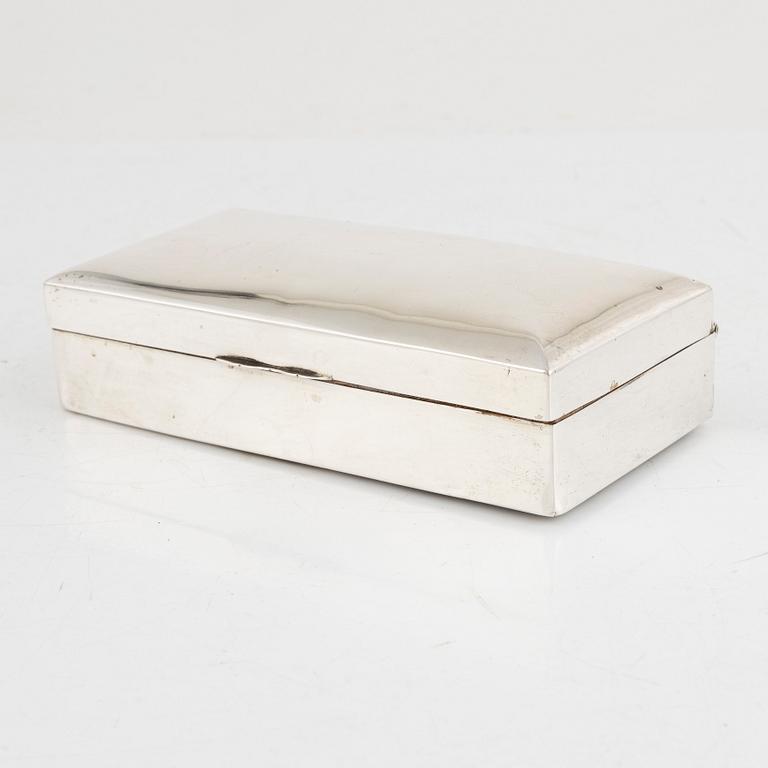 Levi & Salaman, tobaksskrin, silver, Birmingham 1904.