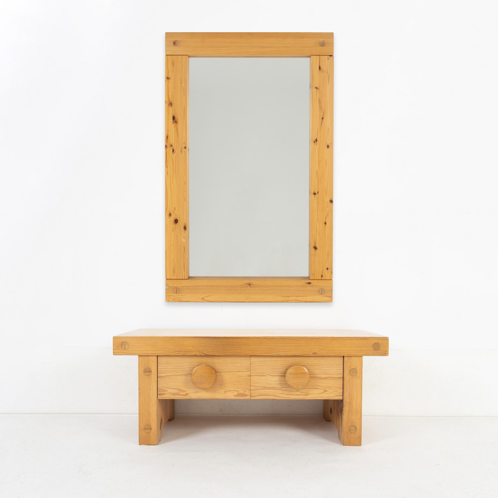 Ruben Ward, a mirror and dresser, AB Nybrofabriken, Fröseke, Sweden, 1970's.