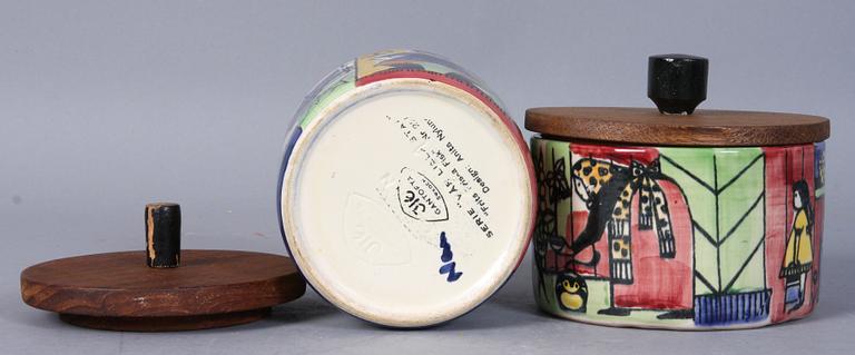 LOCKBURKAR, 2 st, flintgods, "Vår lilla stad", Anita Nylund, Jie Gantofta.