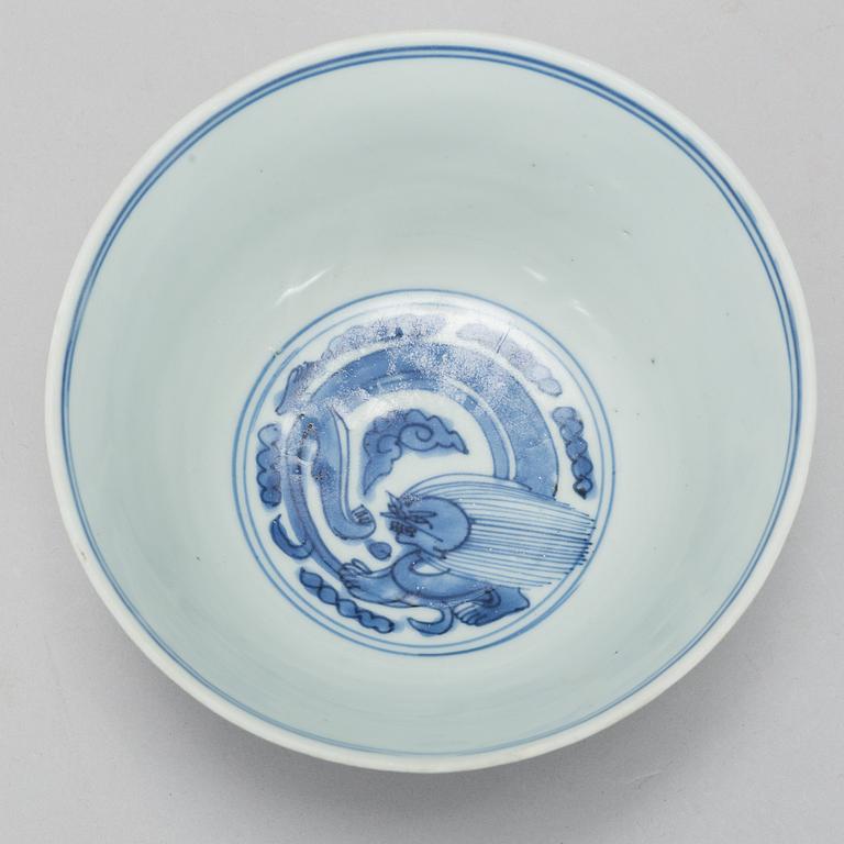 A blue and white bowl, Mingdynasty (1368-1644).