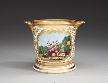 A Russian flower pot with stand, Sergey Bartenings manufactory in St Petersburg (1812-39).