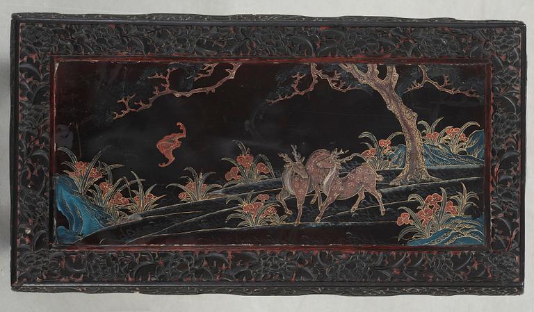 A lacquered 'Low table', late Qing dynasty (1644-1912).