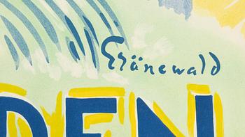 Isaac Grünewald, a vintage movie poster, 'Maria på Kvarngården', 1944.