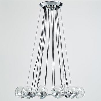 Gino Sarfatti, "2109/Le Sfere”, taklampa för Flos, Italien.