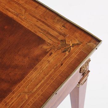 A Gustavian marquetry and gilt brass-mounted table by G. Iwersson (master in Stockholm 1778-1813).