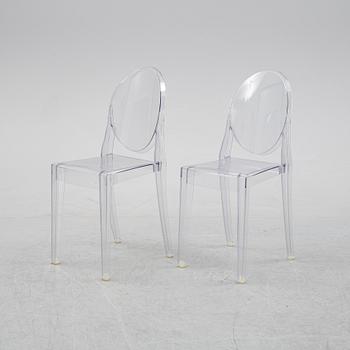 A set of six 'Victoria Ghost' chairs by Philippe Starck for Kartell.