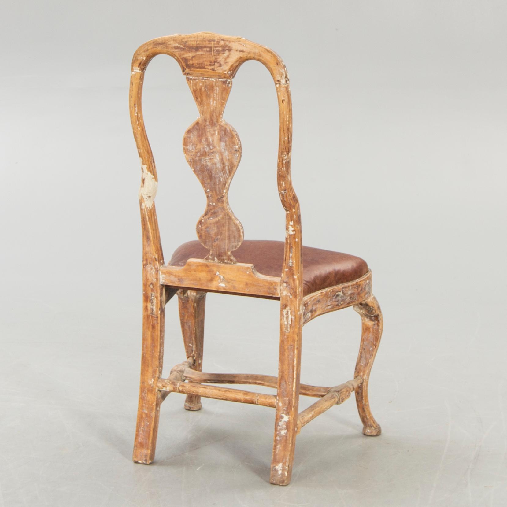 Stol rokoko 1700-talets mitt.