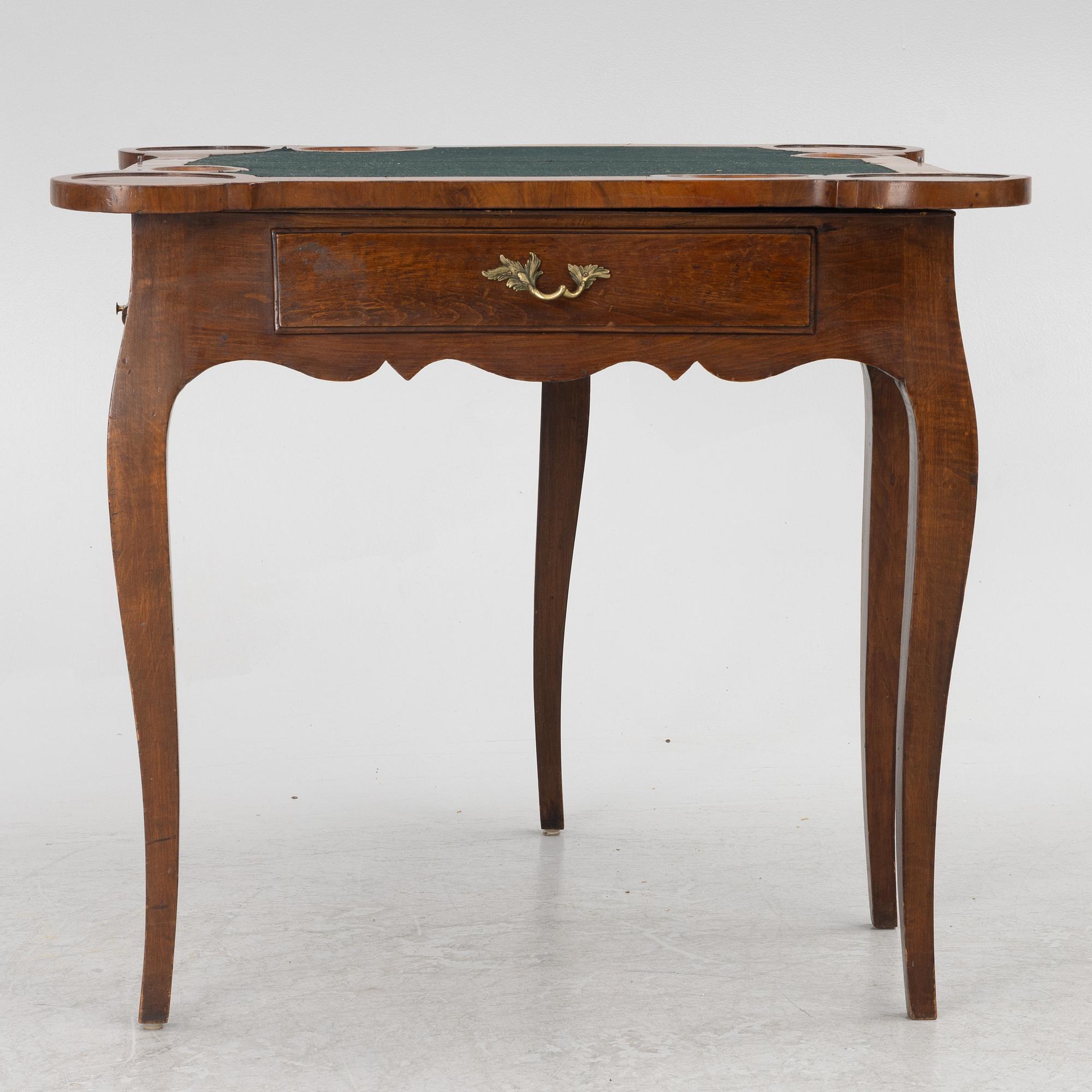 A Rococo games table, second half of the 18th century.