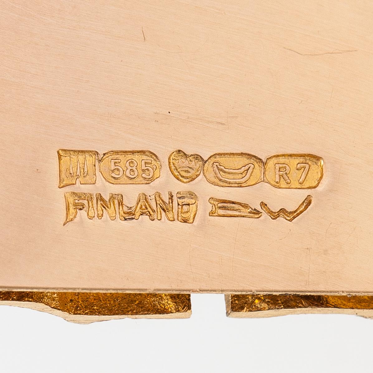 Björn Weckström, A 14K gold bracelet "Golden river". Lapponia 1970.