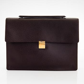 Louis Vuitton, a Taiga leather 'Porte-Document Angara', briefcase.