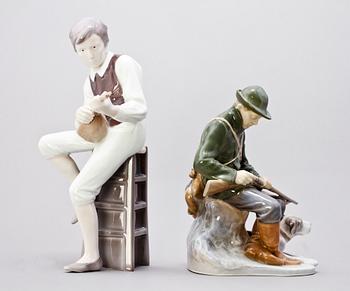 FIGURINER, 2 st, porslin, Royal Copenhagen och Bing & Gröndahl, 1900-talets andra hälft.