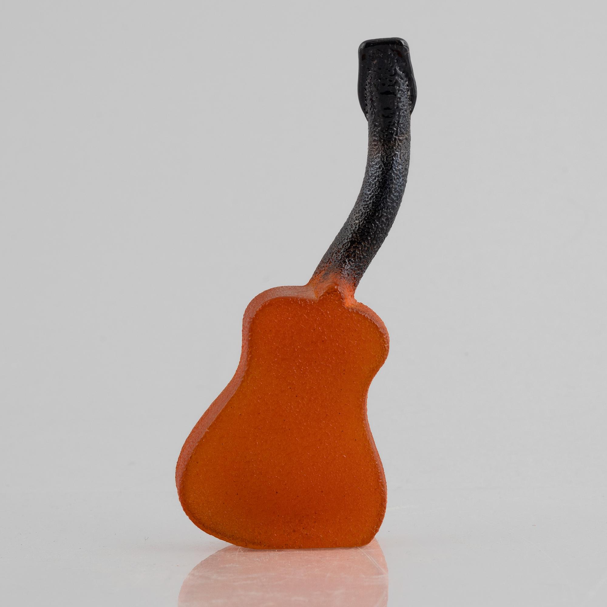 Kjell Engman, skulptur, gitarr, glas, Kosta Boda.