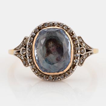 A miniature portrait ring.