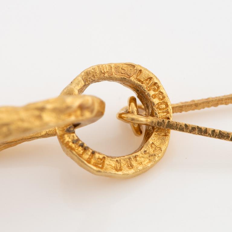 Björn Weckström, necklace, "Renklockan", 18K gold with amethyst, Lapponia.
