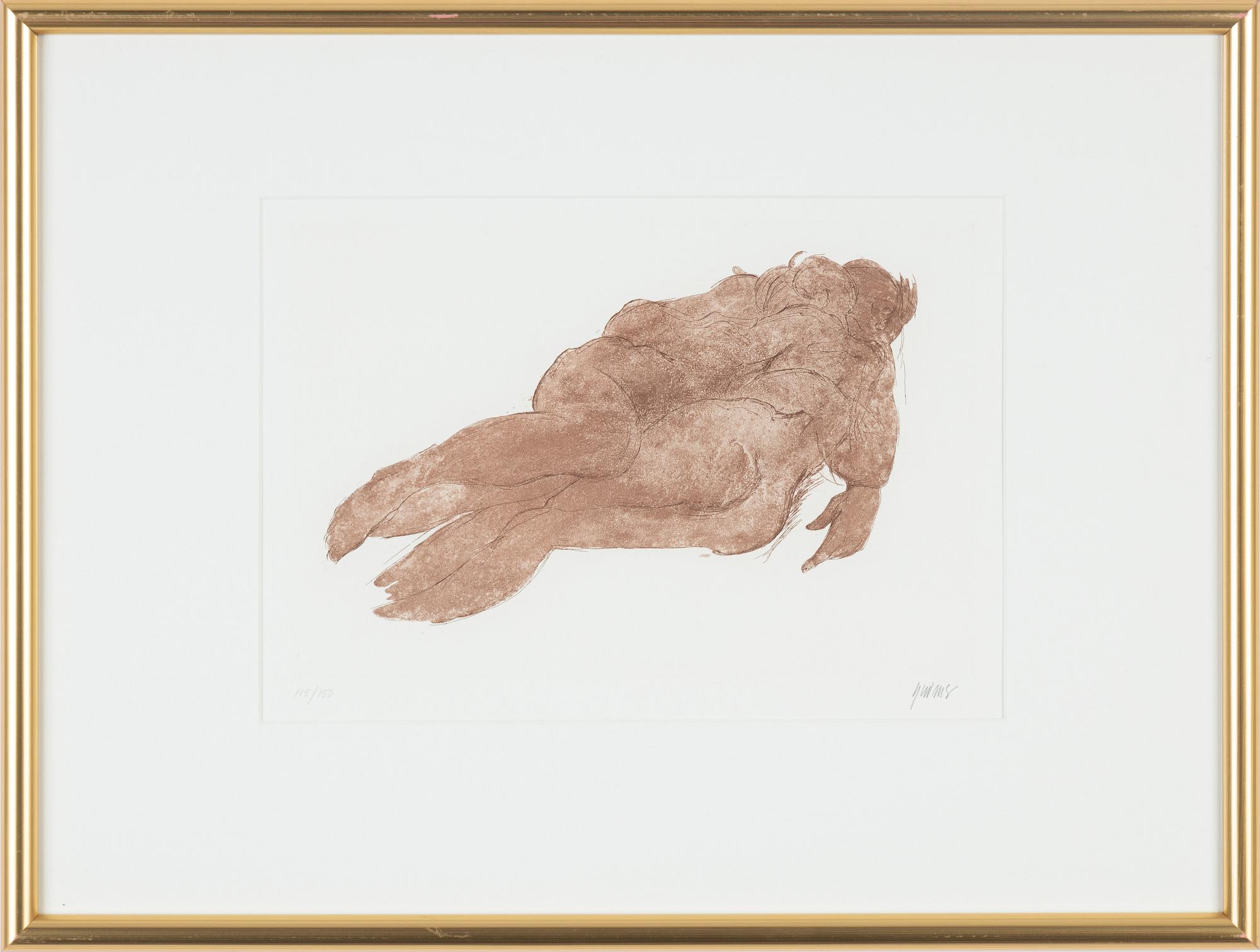 Gudmar Olovson, akvatint, signerad Gudmar och numrerad 115/150 med blyerts.