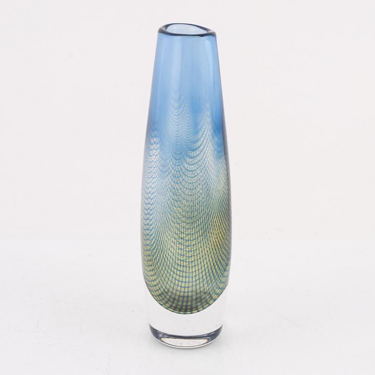 Sven Palmqvist, a glass vase, "Kraka", Orrefors, signed.