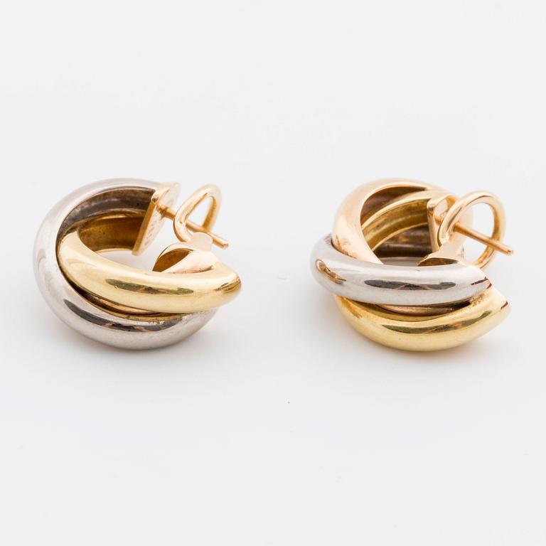 CARTIER EARRINGS "trinity" 18K gold.