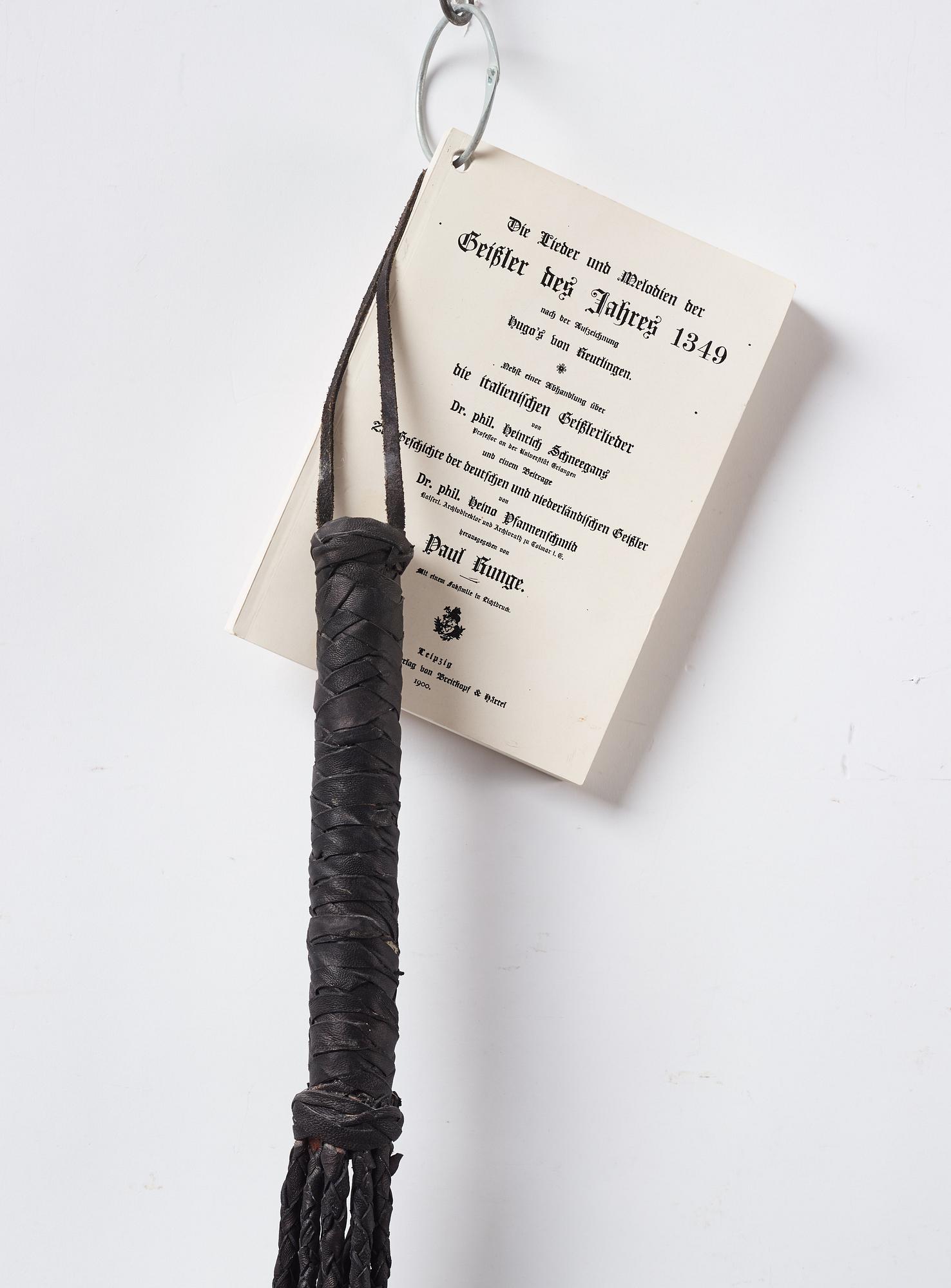 Per-Oskar Leu, signed with stamp and dated 2009. Numbered 7/33. Leather, metal and book.