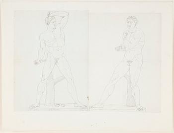 GRAVYRER 2 st SAMT 8 TECKNINGAR, sent 1700-tal till 1800-talets första hälft.