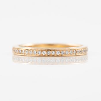 Wedding rings, a pair, Schalins, 18K gold with brilliant-cut diamonds.