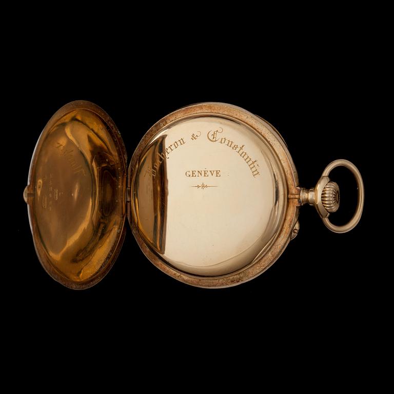 Fickur. Vacheron Constantin. Genève, 18k guld, totalvikt  86g. 51 mm. 1900-tal.