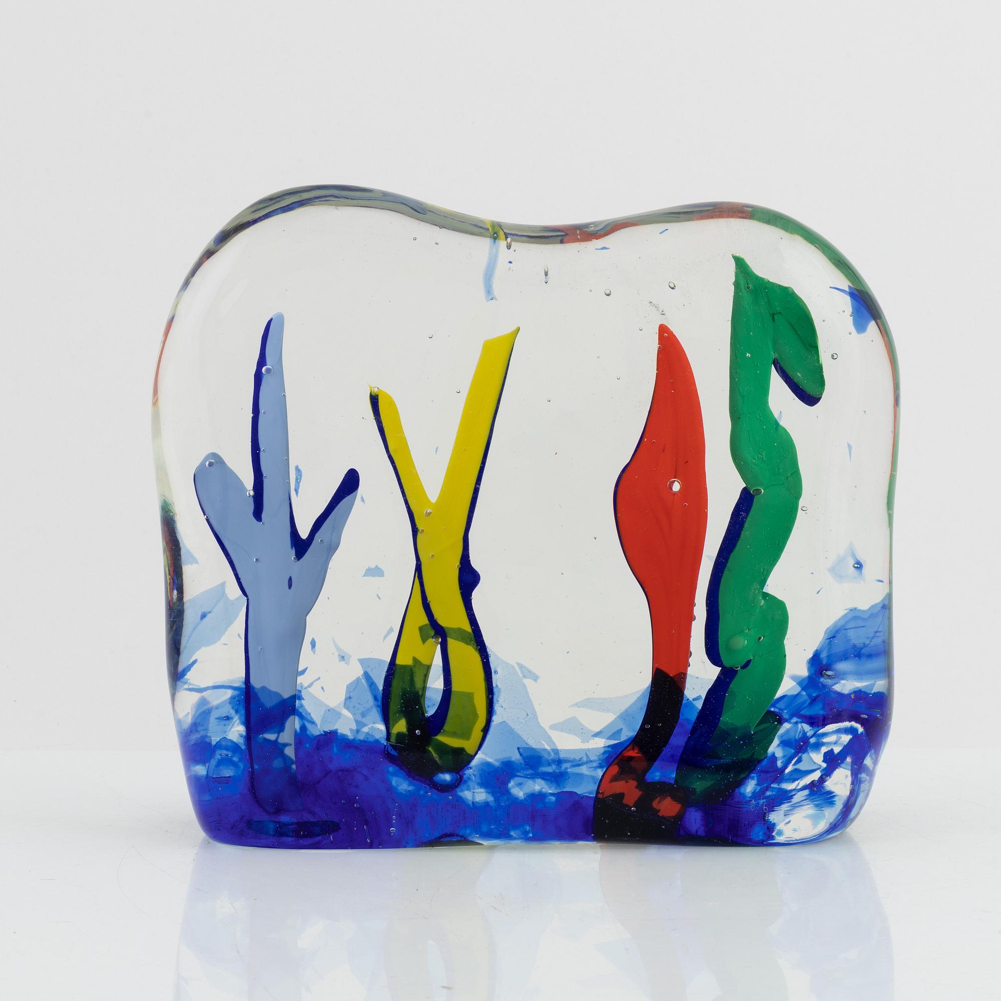 Riccardo Licata, skulptur, glas, signerad Riccardo Licata och numrerad 6/6.
