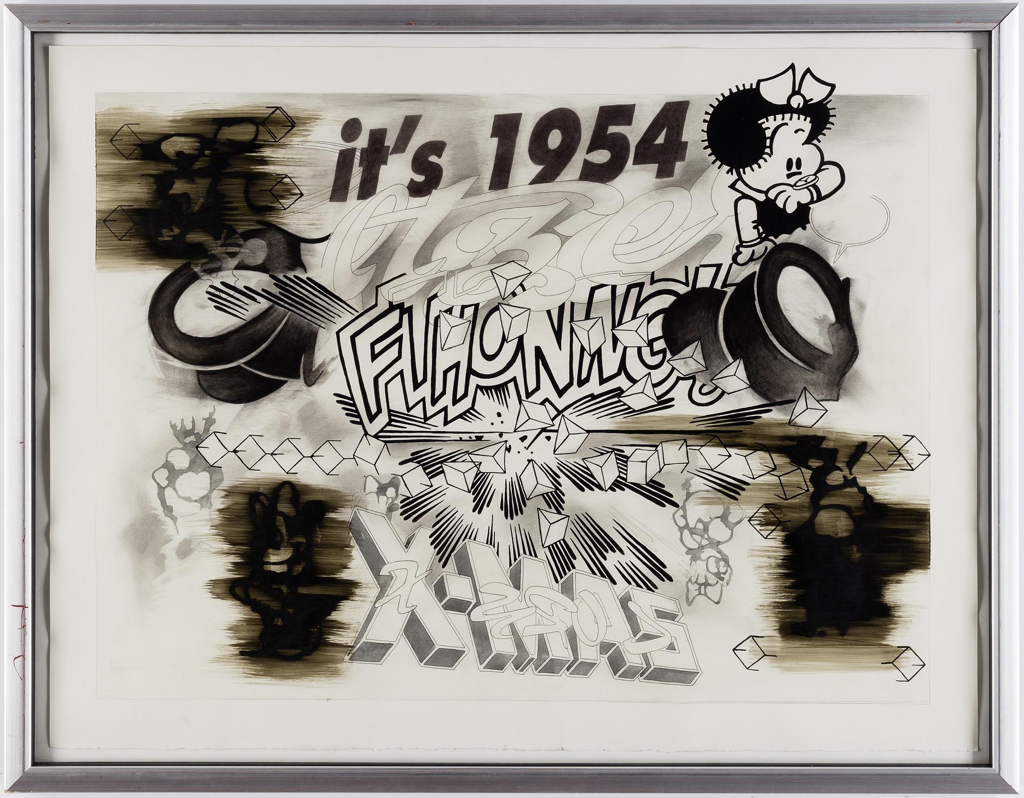 BILLY COPLEY,  mixed media on paper, signed on verso.