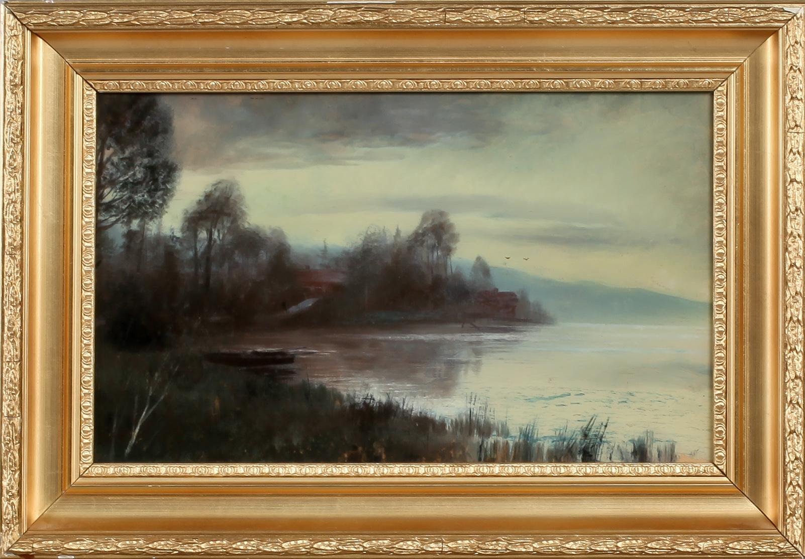 OKÄND KONSTNÄR, glasmålning, omkring 1900.