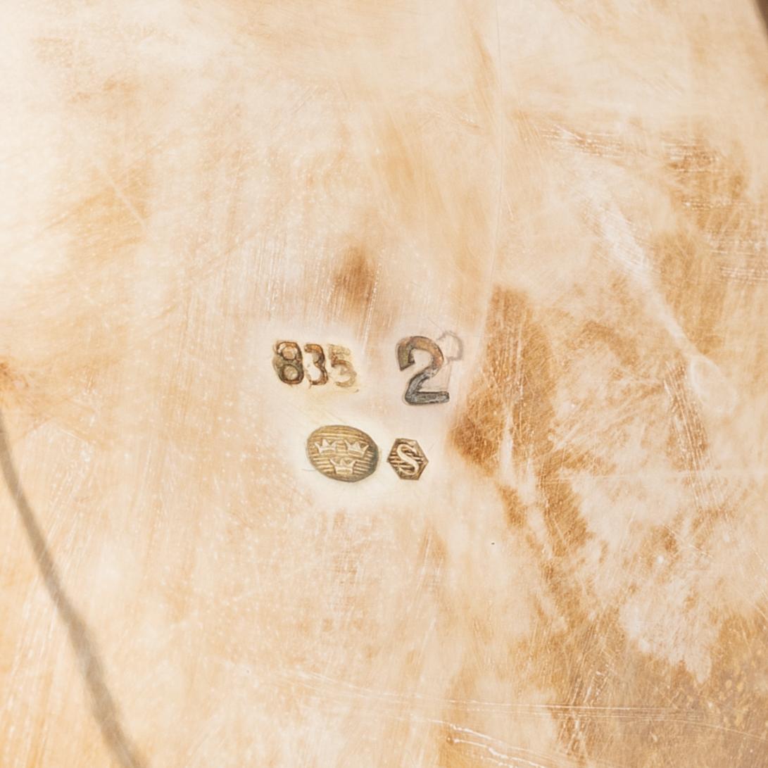 Kaffeservis, 6 delar, silver, rokokostil, svenska importstämplar, 1900-tal.