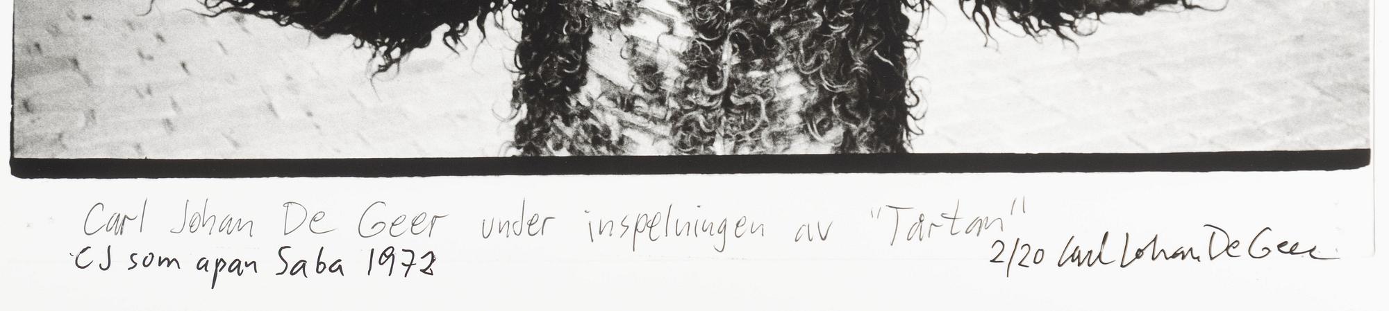 Carl Johan De Geer, “CJ asom apan Saba, 1972”.