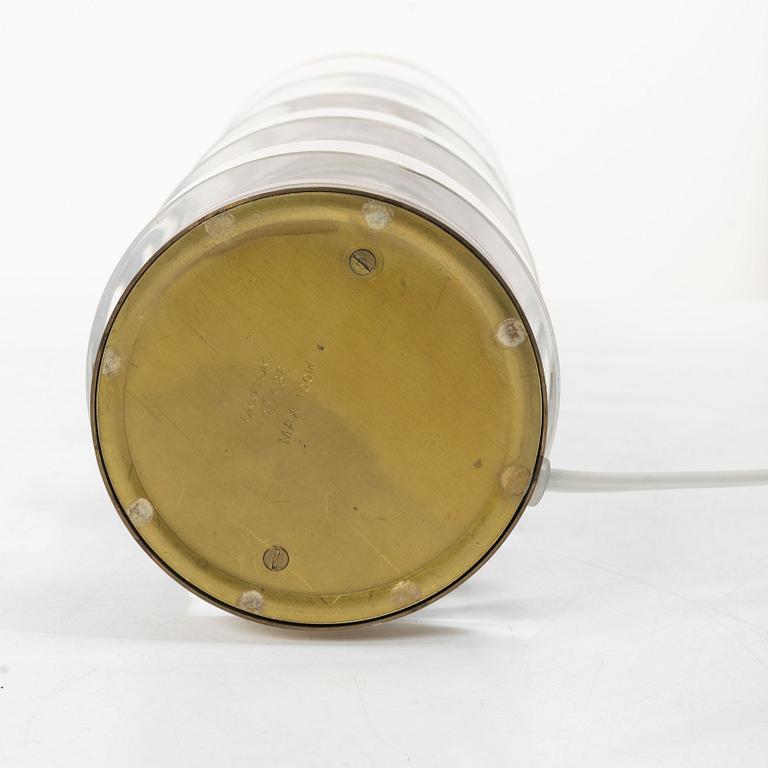 Carl Fagerlund, A table lamp in glass and brass, Orrefors.