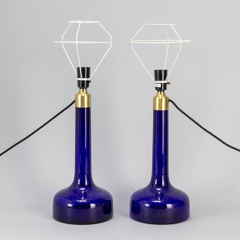 BIILMANN-PETERSEN, two '343' table lamps for Le Klint.
