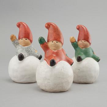 LISA LARSON, stone ware , 3 pieces, for Gustavsberg, K-studion.