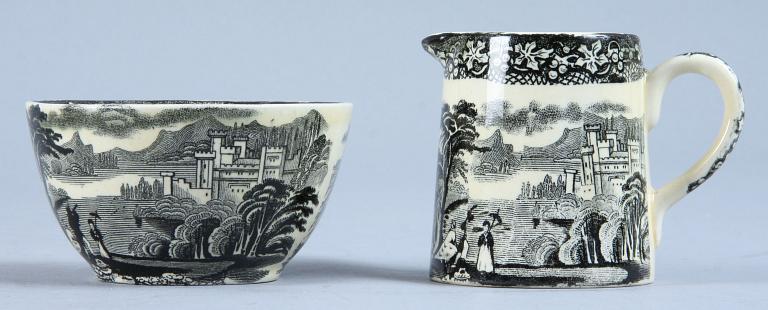 TESERVIS, 4 delar, flintgods, Royal Staffordshire Pottery, England, 1900-tal.