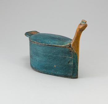 A painted folk art wood box 19th century.