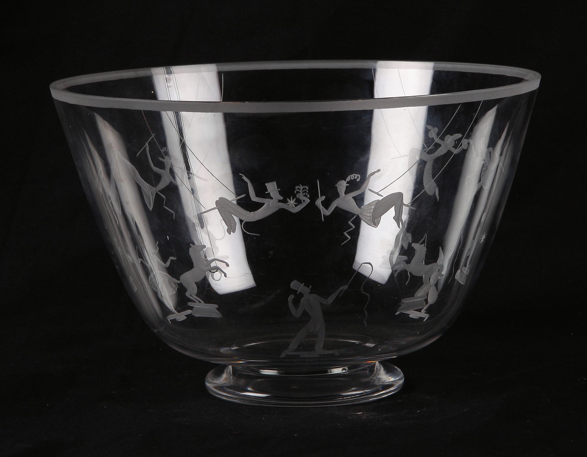 SKÅL, glas, Ewald Hald, Orrefors.
