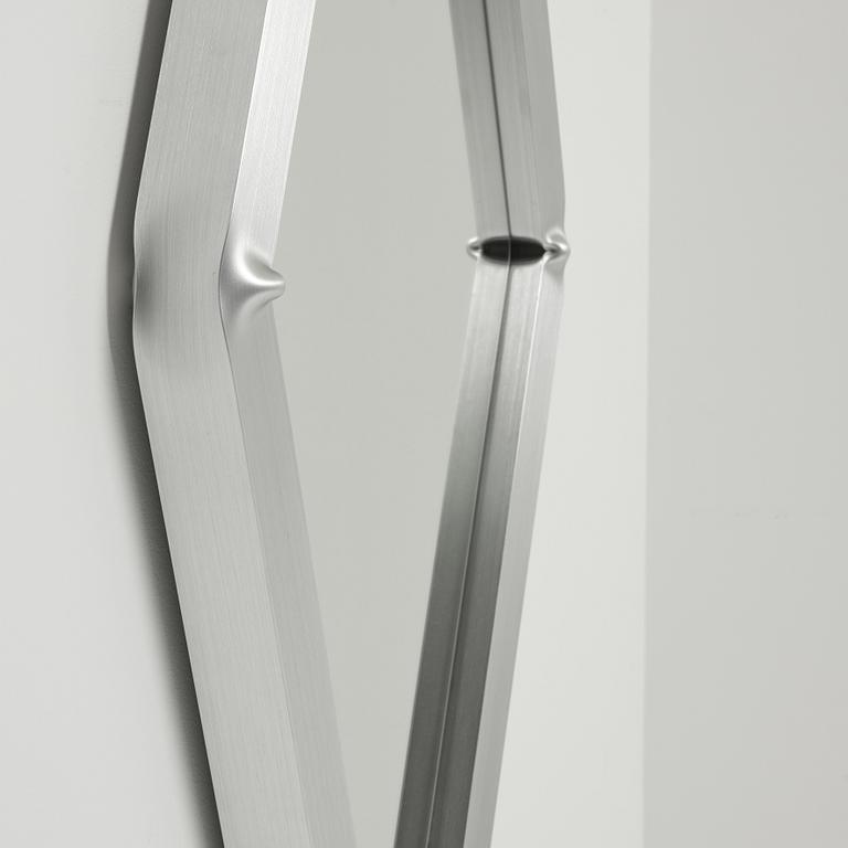 David Taylor, a unique wall mirror, "Aluminium Mirror", Studio Mellösaverken, Sweden, 2024.