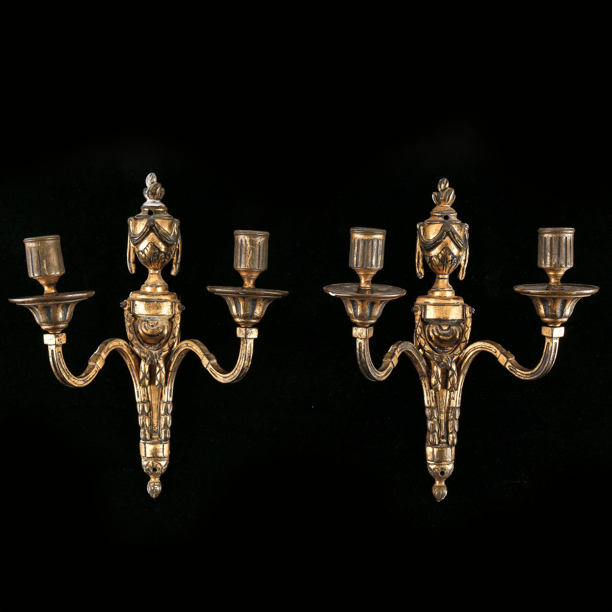 APPLIQUER, ett par, Louis XVI, 1700-talets slut.