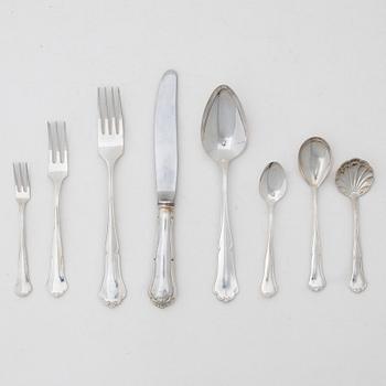 Bestickservis, 81 delar, silver 830, modell Chippendale, KPL, 1994.