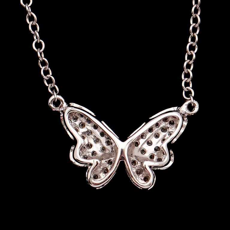 COLLIER, 18 k vitguld, briljantslipade diamanter tot 0.20 ct.