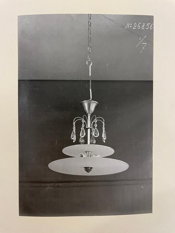 Erik Tidstrand, a model "26856" ceiling lamp, Nordiska Kompaniet, 1920s.