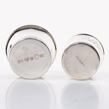 Seven Swedish silver cups, Stockholm 1950s-60s.