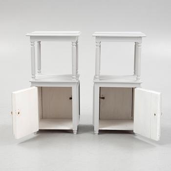A pair of bedside tables, early 20th century.
